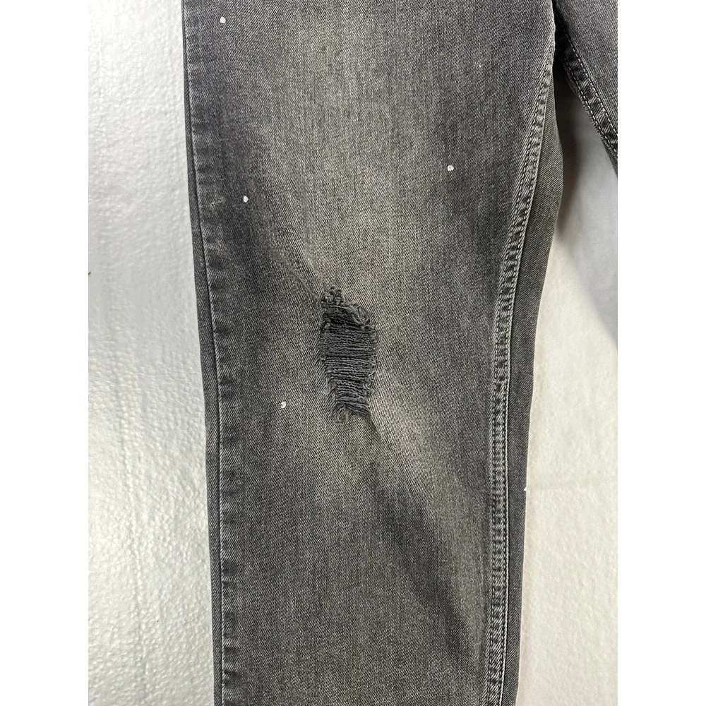 Levis 512 Jeans Mens 33x32‎ Gray Charcoal Slim Tapered Faded Black Stretch Flex